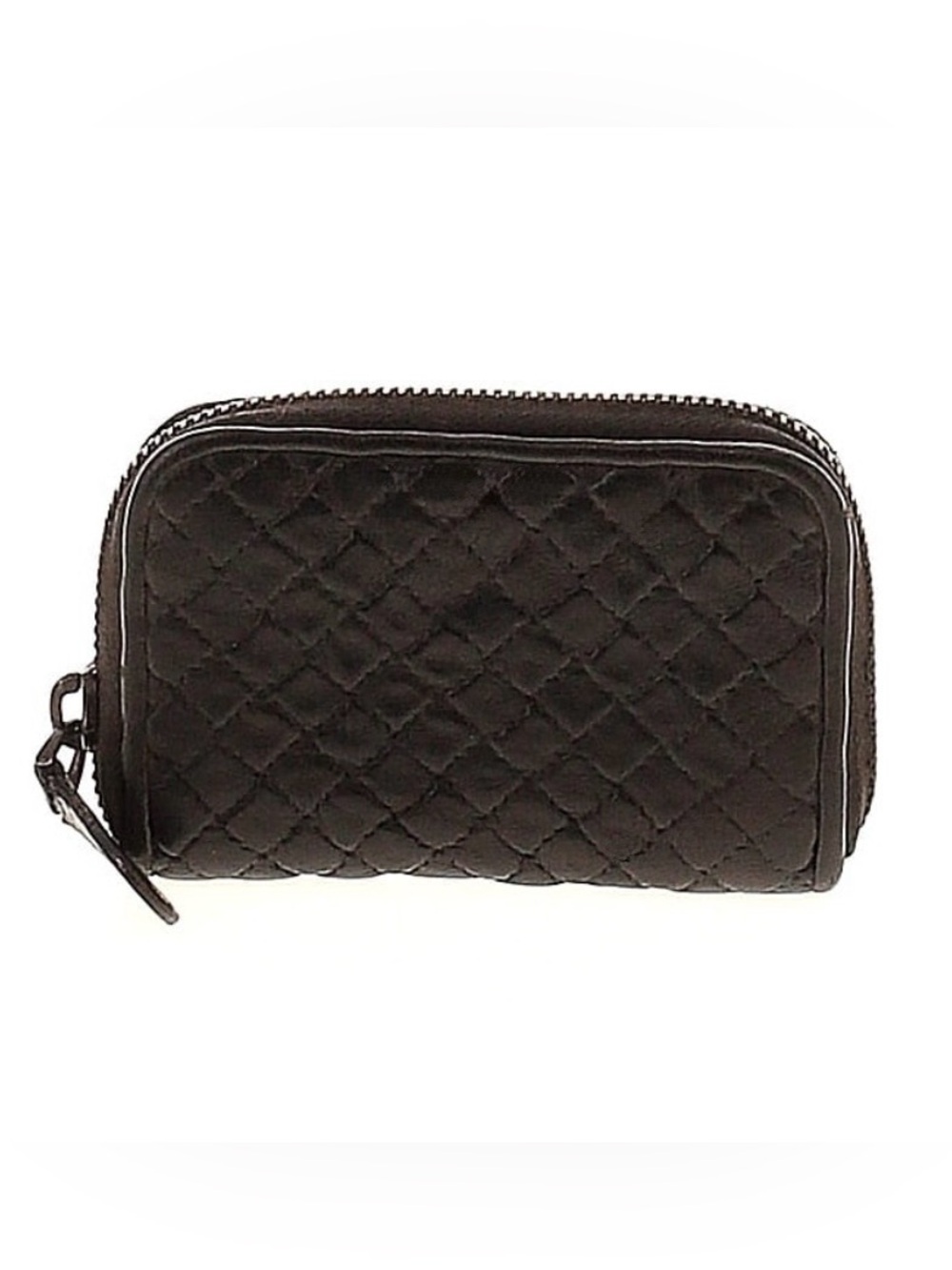 Bottega Veneta Black Leather Zip Wallet
